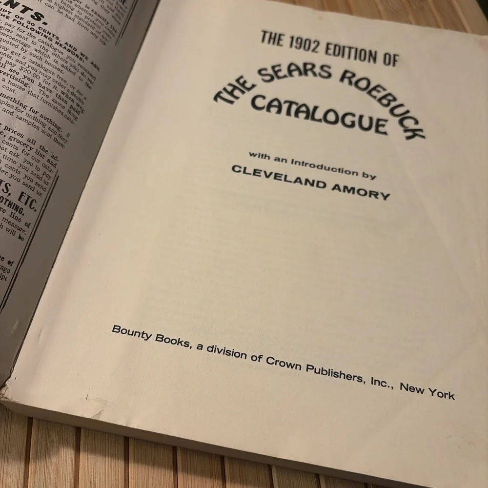 1902 Sears Roebuck Catalogue - Paperback‎ Intro To Cleveland Amory